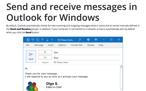 Send and receive messages in Outlook for Windows