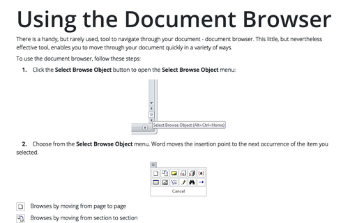 Using the Document Browser