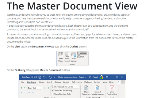 The Master Document View