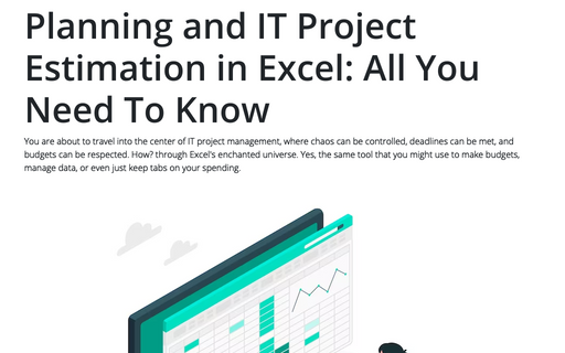 Planning and IT Project Estimation in Excel: All You Need To Know