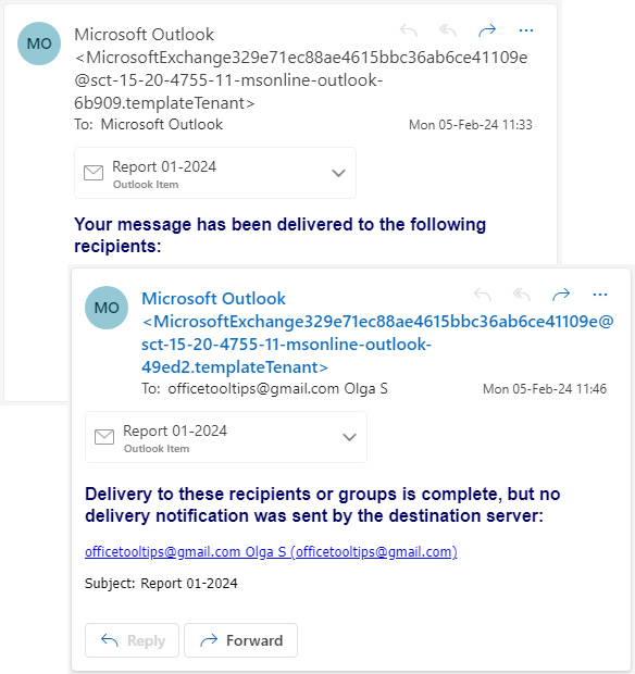 Request a delivery receipt in Outlook 365