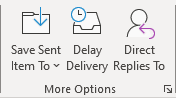 More Options group in Classic ribbon Outlook 365