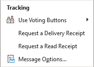 Tracking group in Simplified ribbon Outlook 365