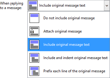 Reply Options in Outlook 2013