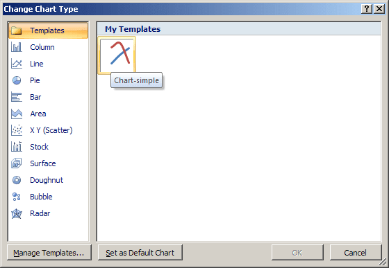 Template in Excel 2003
