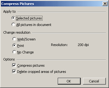 Compress Picture in Word 2003
