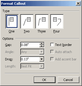 Format Callout in Word 2003