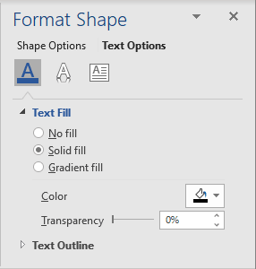 Format Shape in Word 365