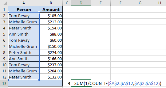 Counting the number of unique values in Excel for Microsoft 365 Counting the number of unique values in Excel 365