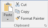 Clipboard in Word 2016