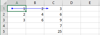 Cell direct dependent in Excel 365