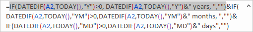 Highlight the part of the formula in Excel 365