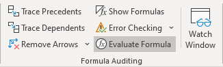 Evaluate Formula button in Excel for Microsoft 365 Evaluate Formula button in Excel 365
