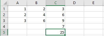 Tracing cell relationships example in Excel 365