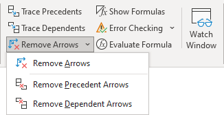 Remove Arrows buttons in Excel 365
