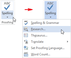Proofing in Word 2013