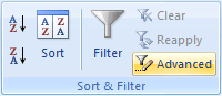 Sort and Filter in Excel 2007