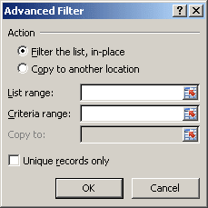 Advanced Filter in Excel 2007