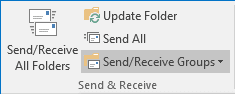 Send and Receive in Outlook 2016