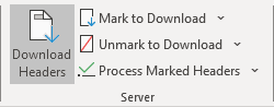 Download Headers in Classic ribbon Outlook 365