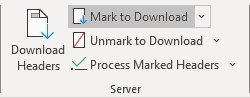 Mark to Download in Classic ribbon Outlook 365