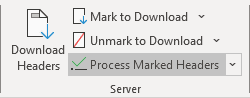 Process Marked Headers in Classic ribbon Outlook 365