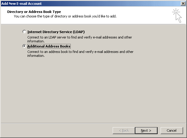 Add New E-mail Account in Outlook 2007