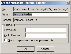 Personal Folders in Outlook 2007