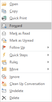 popup in Outlook 2016