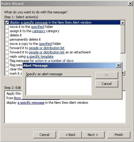Rules Wizard Alert Message in Outlook 2003