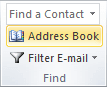 Find in Outlook 2010