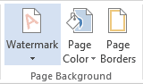 Page Background in Word 2013
