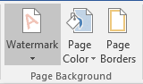 Page Background in Word 2016