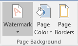 Page Background in Word 2016 Page Background in Word 2016