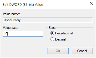 Edit DWORD (32-bit) Value Windows 10