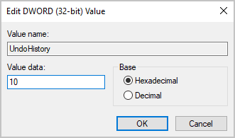 Edit DWORD (32-bit) Value Windows 10