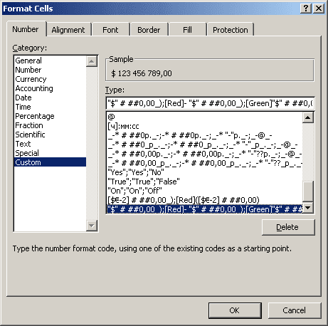 Format Cells in Excel 2007