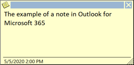 Notes in Outlook 365