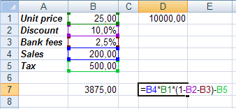 Example Excel 2007