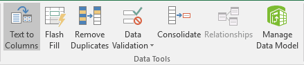 Data Tools in Excel 2016
