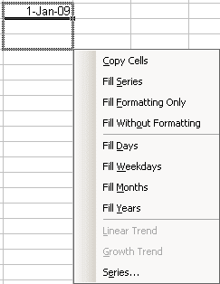 Data Series in Excel 2003