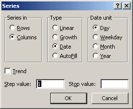 Series in Excel 2007