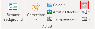 Adjust group in Word 365