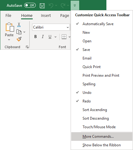 Quick Access Excel for Microsoft 365 Quick Access Excel 365