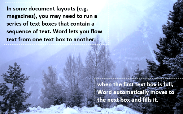 Text flow in Word 365