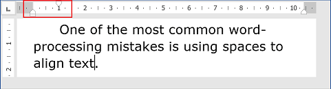 First-line indents in Word 2016