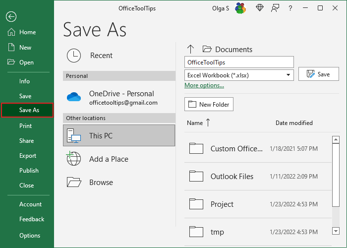 Saving Workbooks Microsoft Excel Undefined