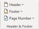 Header and Footer group in Word for Microsoft 365 Header and Footer group in Word 365