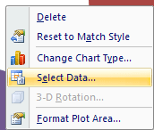 Select Data in Excel 2007