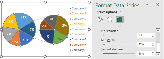 Example of Second Plot Size in Excel 365